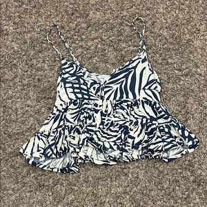 Patrons of Peace Blue and White Camisole